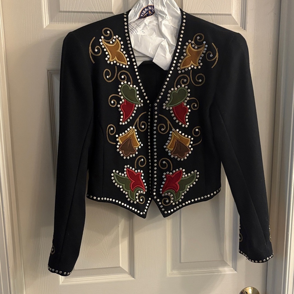 Double D Rancher Wear Embroidered Jacket with Multicolor Accents, size S